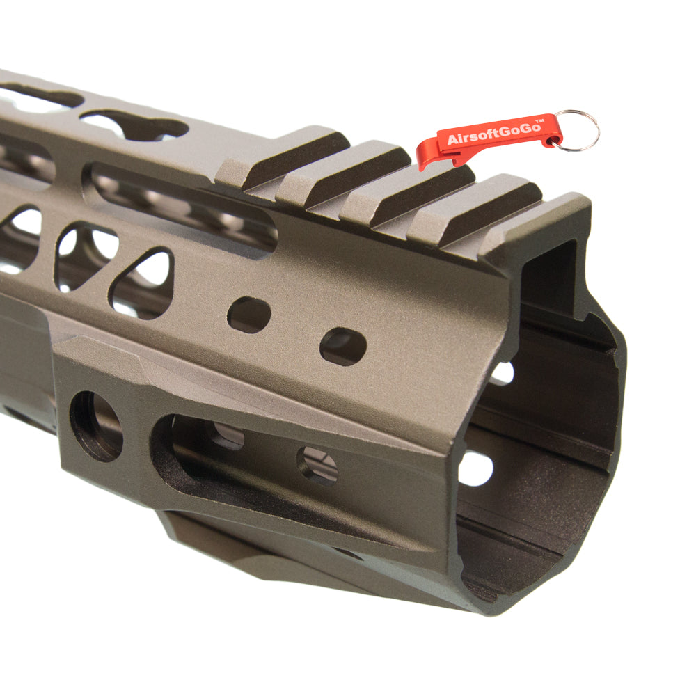 G&amp;P MOT II 8 inch Phantom KEYMOD hand guard for Marui G&amp;P M4/M16 series &amp; WA M4A1 series (sand color)