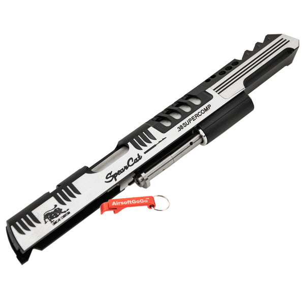Gunsmith bros Limcat Aluminum Custom Slide Set for Marui Hicapa 5.1 GBB (Black &amp; Silver)