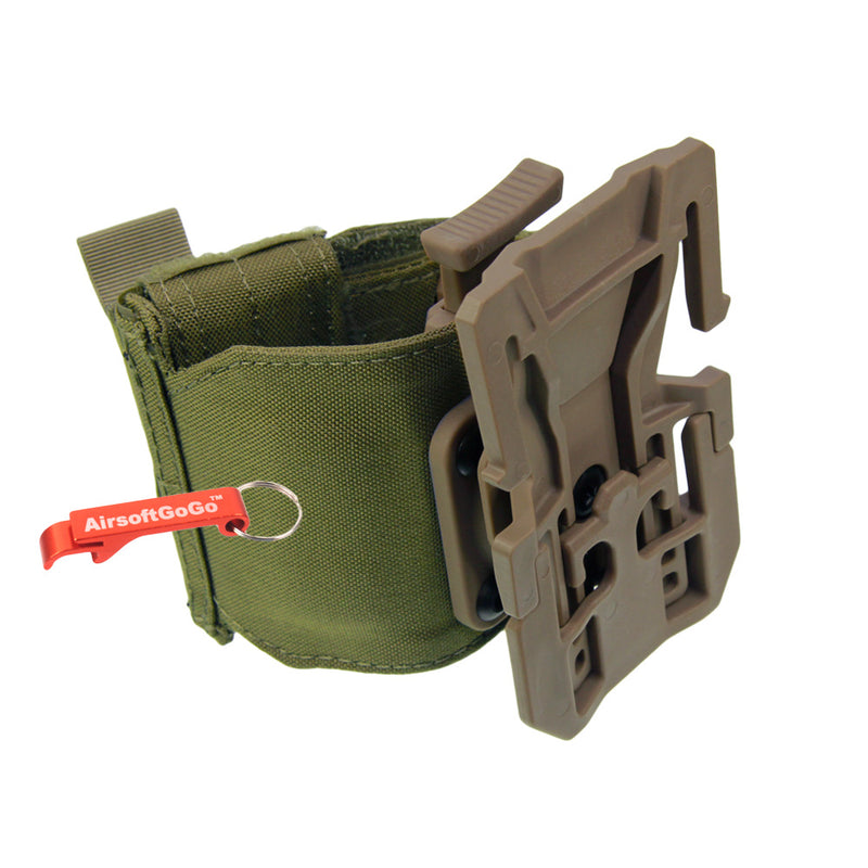 Belt type MOLLE holster for grenade launcher (dark earth color)
