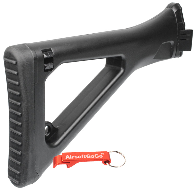 Foldable stock for Tokyo Marui Jing Gong JG-080, 081, 082 SIG series (black)