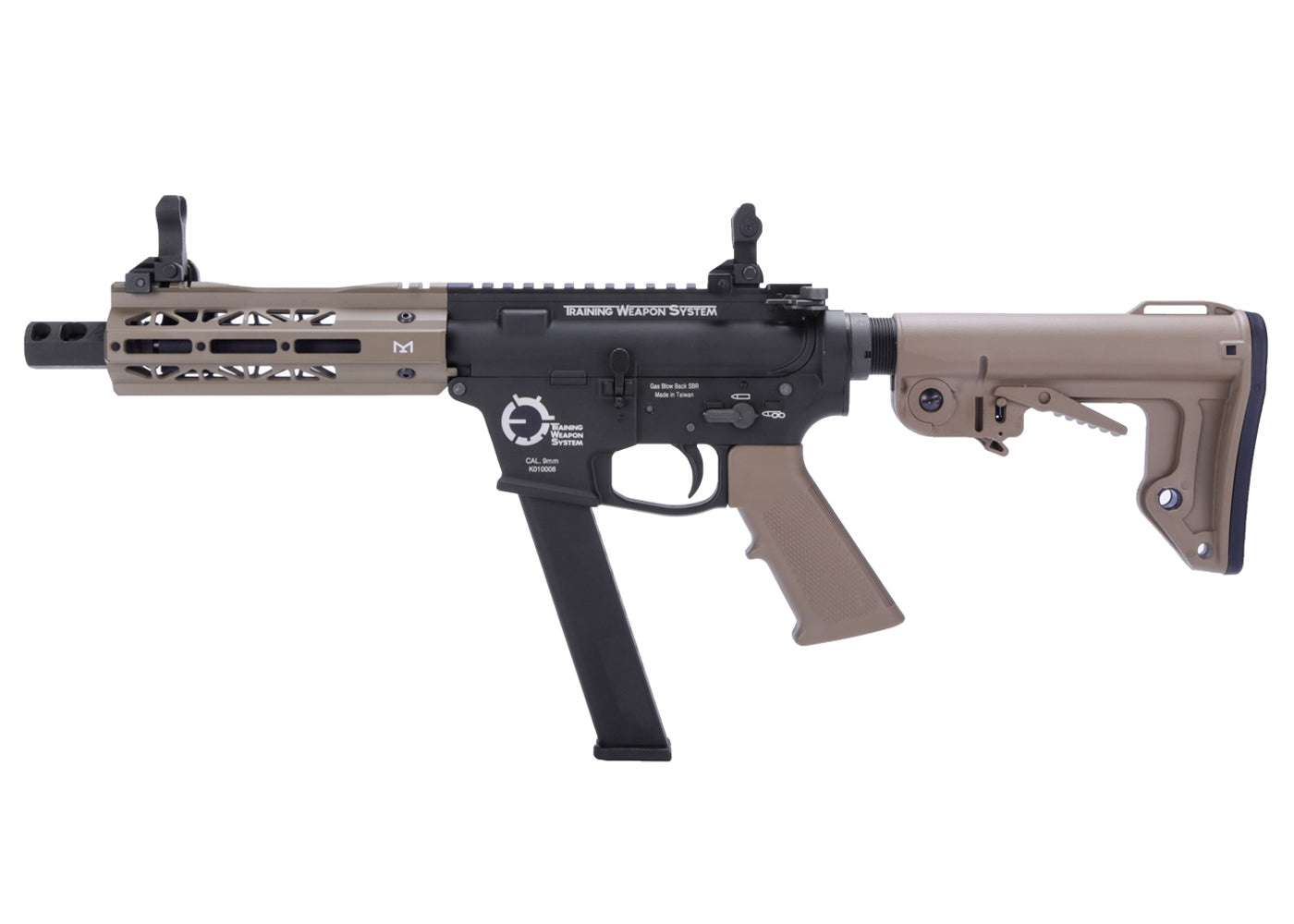 King Arms TWS 9mm SBR Gas Blowback Rifle (Dark Earth)