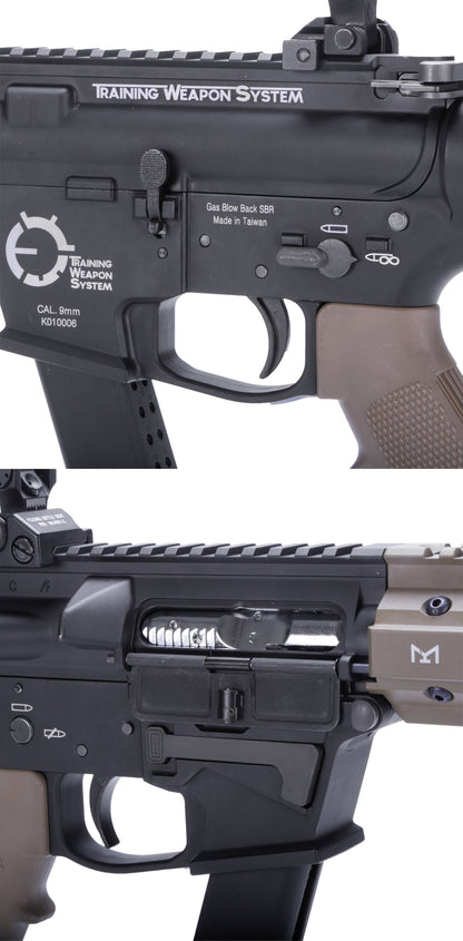 King Arms TWS 9mm SBR Gas Blowback Rifle (Dark Earth)