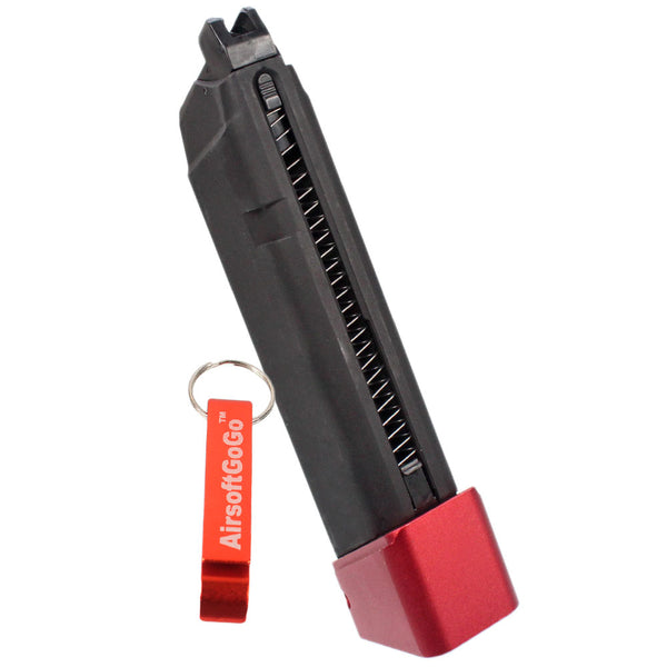 BELL G17 Gas Blowback Pistol 23 Magazine (TM Type) - Red