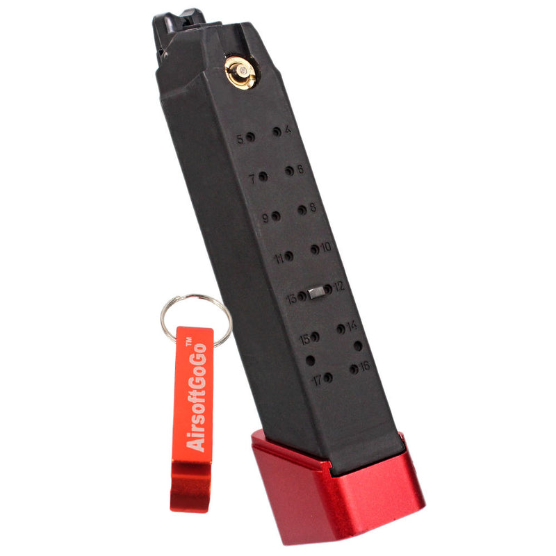 BELL G17 Gas Blowback Pistol 23 Magazine (TM Type) - Red