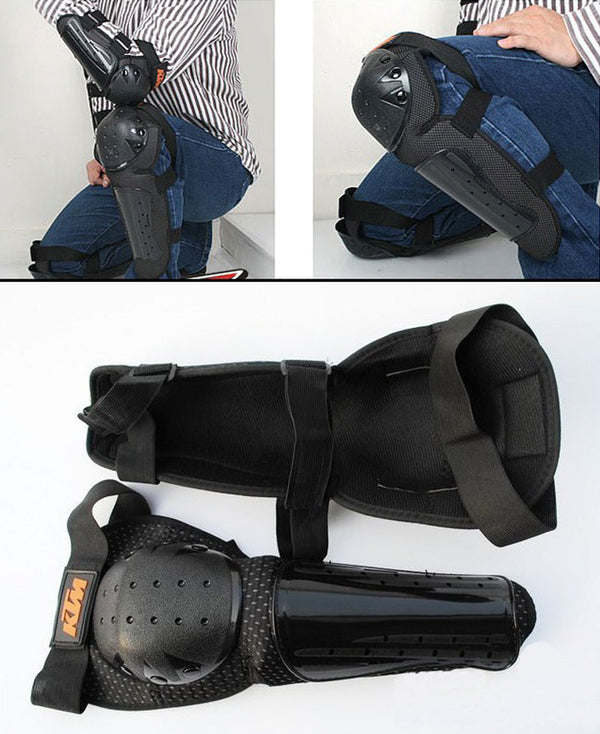 KTM Protector 4 Piece Set for Knees &amp; Elbows Fall Protection Bike Skateboarding Skating Snowboarding Sports Knee Pads