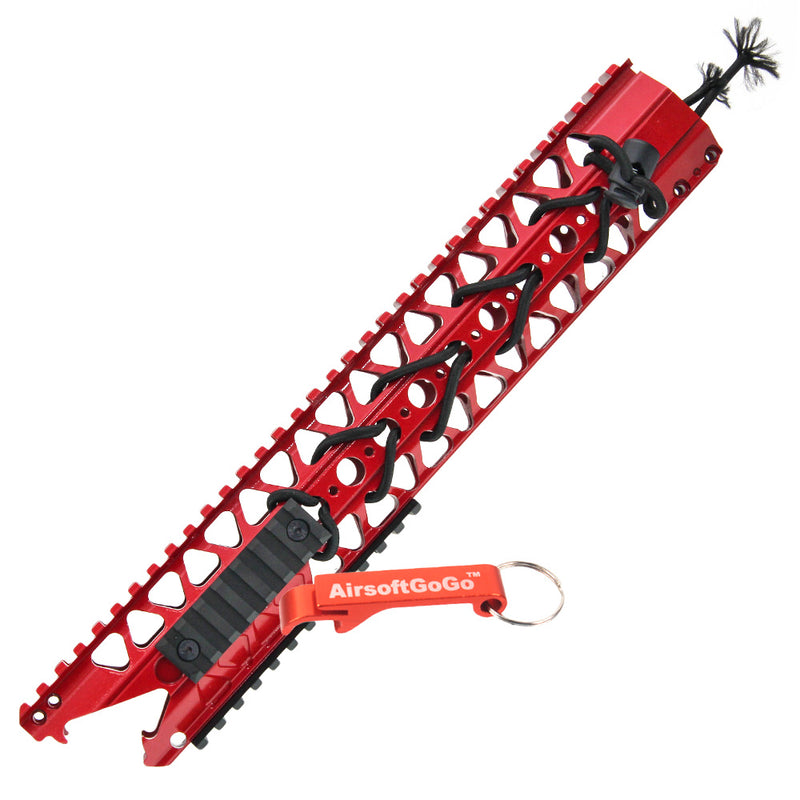 13.2 inch red dragon tooth wire cutter rail system for M4/SR/416 series (red)