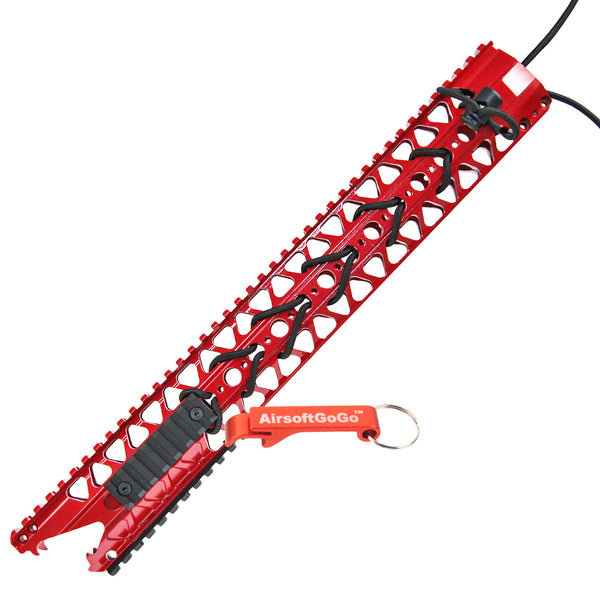 16 inch red dragon tooth wire cutter rail system for M4/SR/416 series (red)
