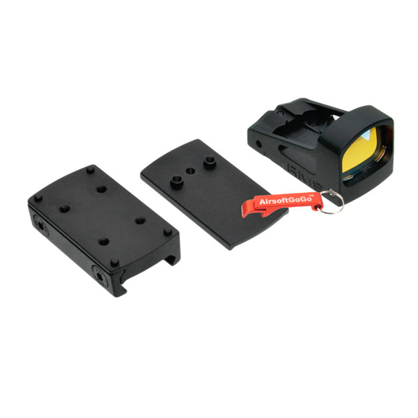 RMS type small red dot sight for Marui &amp; WE G17, G18c gas blowback mount (black)