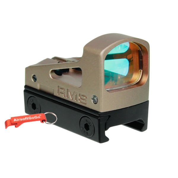 RMS type small red dot sight Compatible with Marui &amp; WE gas blowback mount (with rail/mount for 1913, dark earth color)
