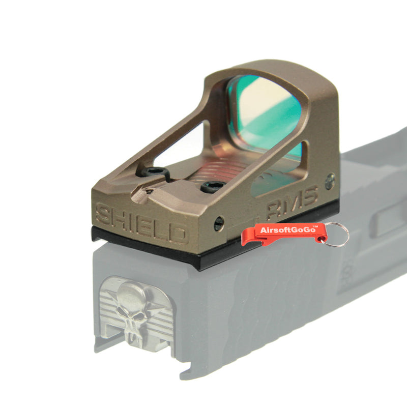 RMS type small red dot sight Compatible with Marui &amp; WE gas blowback mount (with rail/mount for 1913, dark earth color)