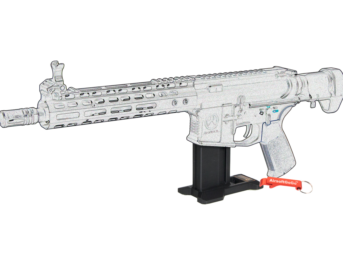 3D printing gun stand for M4/M16 series made by SLONG in Taiwan