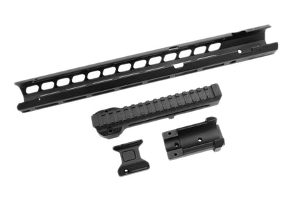 SLR Airsoftworks 14.7" Light Mlok EXT Extended Handguard for Tokyo Marui AKM GBBR Gas Blowback Rifle