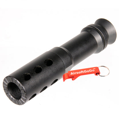 A&amp;K M249 PARA electric gun metal muzzle brake/flash hider (14mm reverse thread)