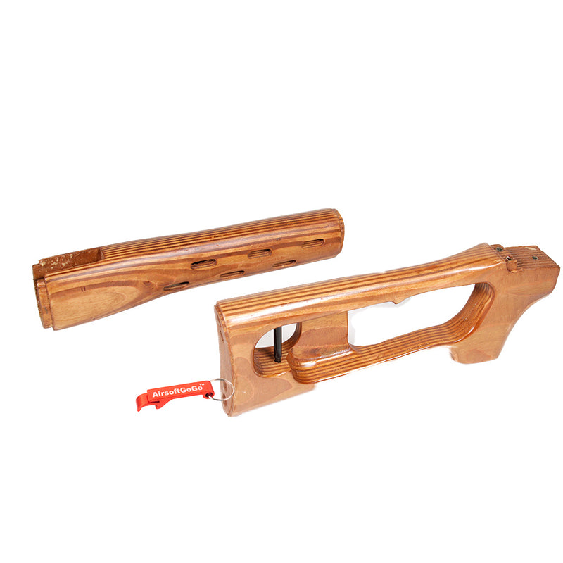 A&amp;K SVD Dragunov Spring Air Compatible Wooden Stock &amp; Handguard Set