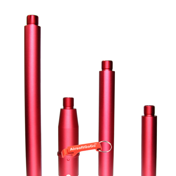 Custom multi-length outer barrel red for Systema PTW M4 (Size: 95/177/126/75mm)
