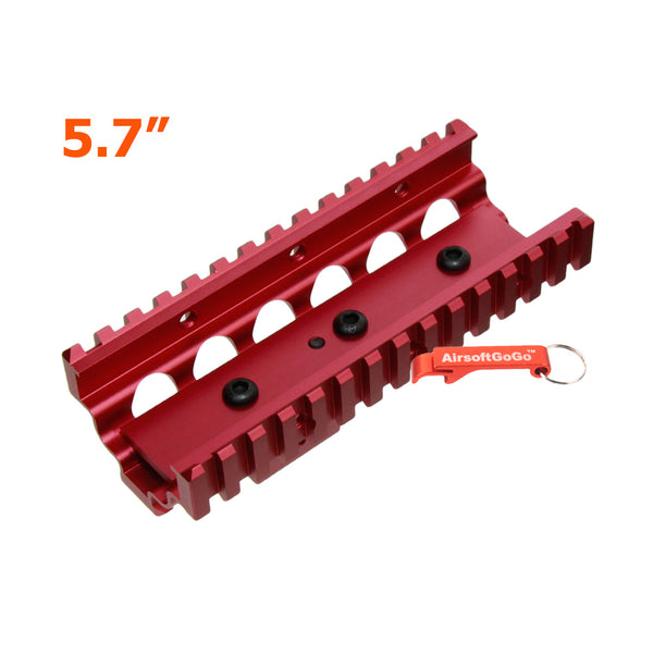 Tokyo Arms aluminum 5.7 inch lower hand guard compatible with A&amp;K M249 electric gun (red)