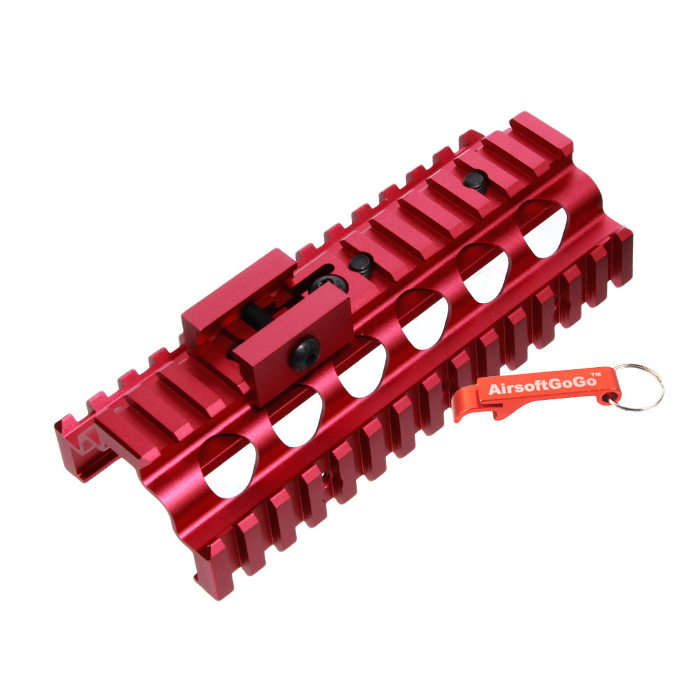 Tokyo Arms aluminum 5.7 inch lower hand guard compatible with A&amp;K M249 electric gun (red)