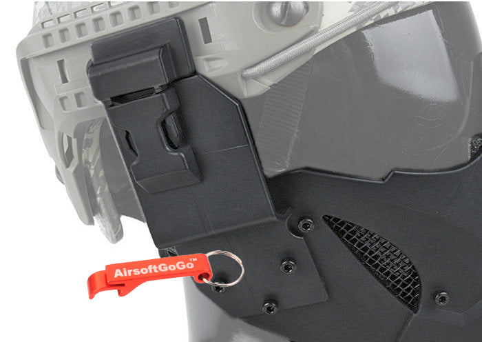 TMC JAY FAST Mask (helmet mounting adapter included) Black