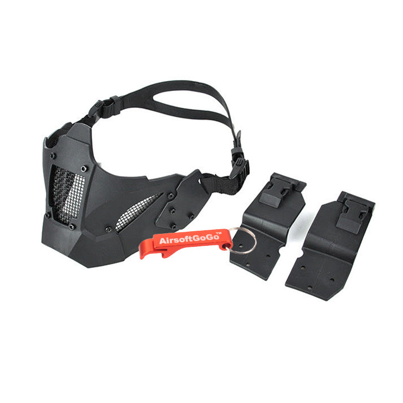 TMC JAY FAST Mask (helmet mounting adapter included) Black