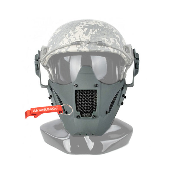 TMC JAY FAST マスク (ヘルメット取付け用アダプター付属) ウルフグレー
