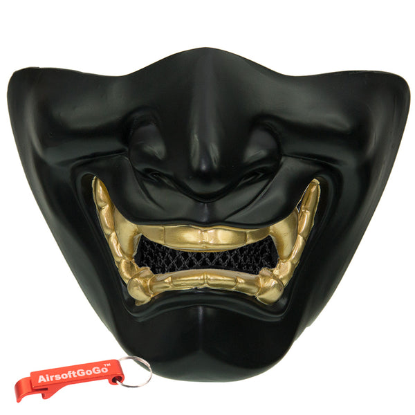 TMC Samurai Mask M size (black color/gold teeth)