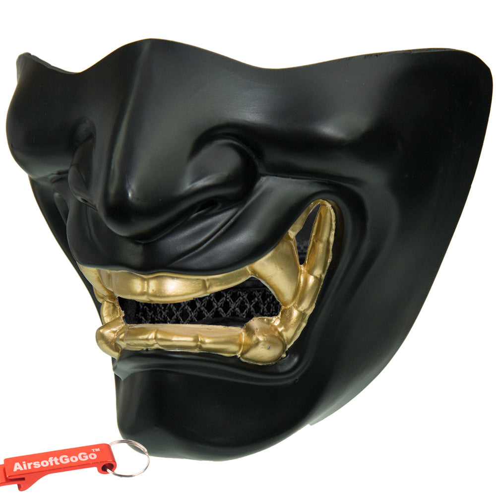 TMC Samurai Mask M size (black color/gold teeth)