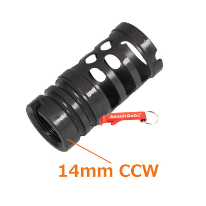 Steel muzzle brake (14mm reverse thread) Gas blowback electric gun compatible