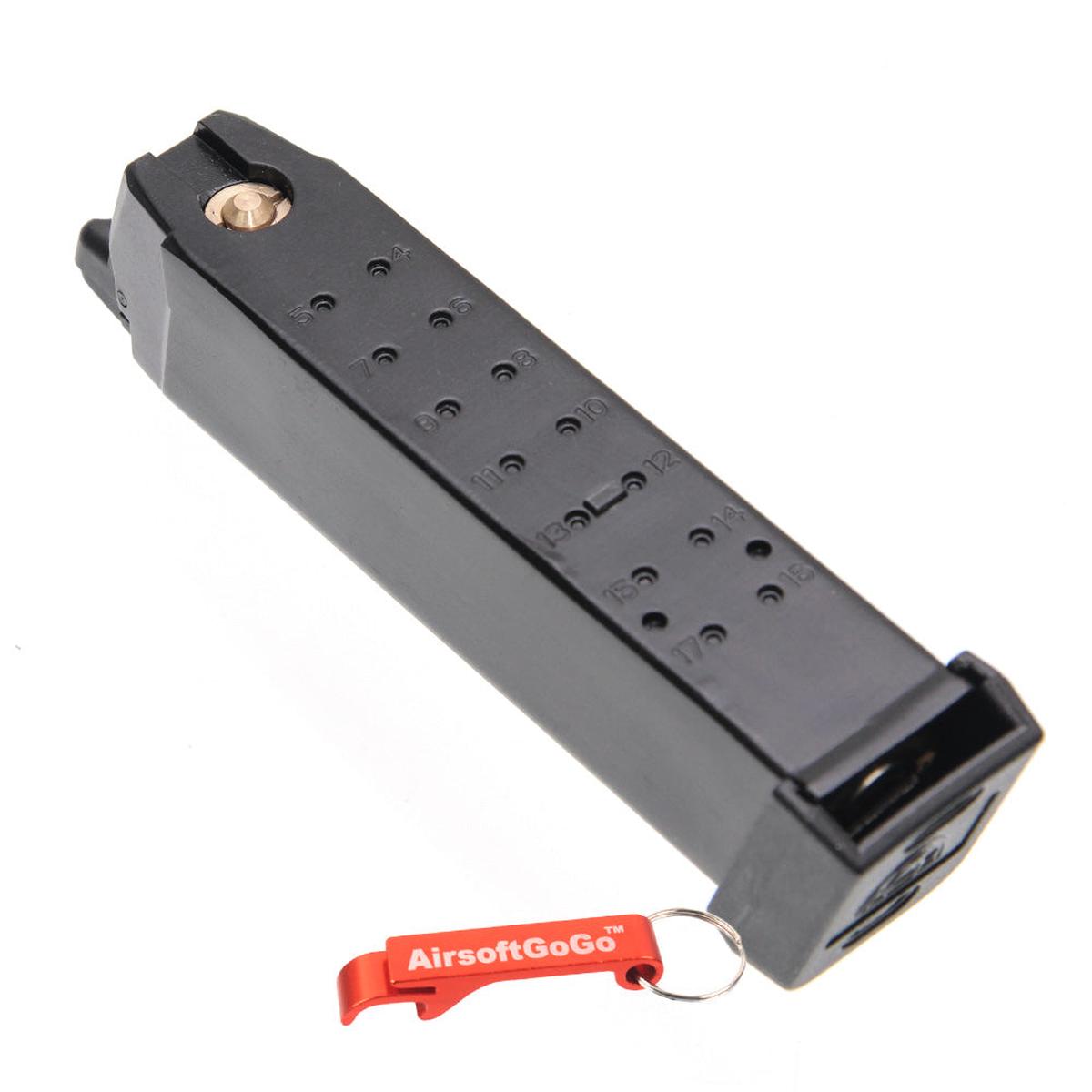 A.P.S Action Combat ACP601 (G17)ガスブローバック 用23連Co2マガジン-AIRSOFT GOGO エアガン・サバゲー用品通販