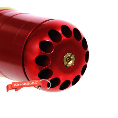ACM 120発装弾可能40mmメタルガスカート (赤)-AIRSOFT GOGO エアガン・サバゲー用品通販