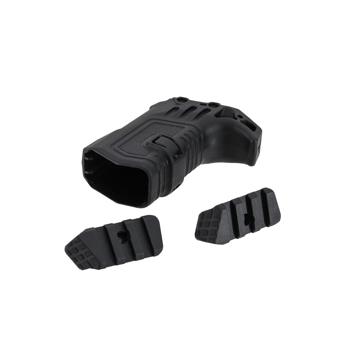Action Army AAP01マグ エクステンドグリップ 20mmレールVer. （ブラック）-AIRSOFT GOGO エアガン・サバゲー用品通販