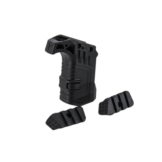 Action Army AAP01マグ エクステンドグリップ 20mmレールVer. （ブラック）-AIRSOFT GOGO エアガン・サバゲー用品通販