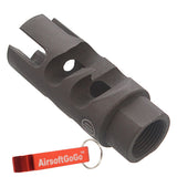 HK416 SR16 SR25 M4 Series Electric Gun Gas Blowback Rifle Gun Steel Flash Hider 14mm Reverse Thread