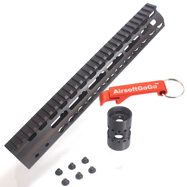 CNC Aluminum 12" Keymod Rail Handguard for Marui G&amp;P M4 / M16 / SR16 / SR25 Series Electric Gun