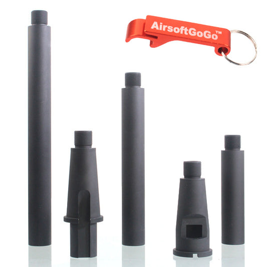 4-split outer barrel for M4 / SR16 / SR25 series electric gun / gas blowback rifle (black)