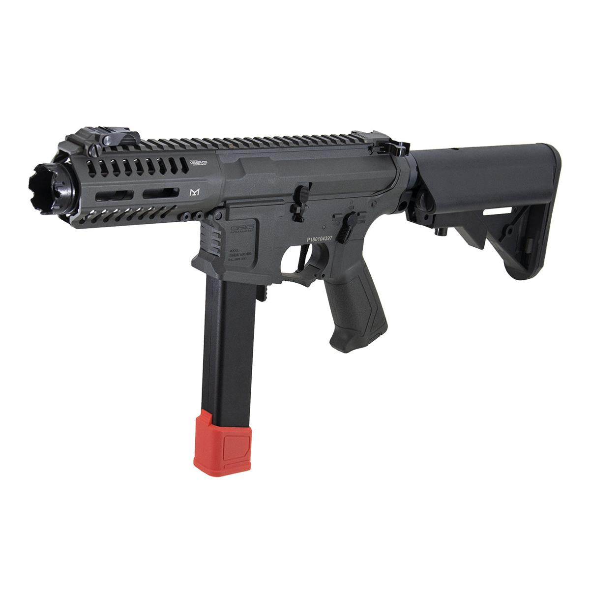 AGG PTS EPM-AR9 ベースプレート（赤）付きCA 120rdsミッドキャップマガジン（黒）3本セット-AIRSOFT GOGO エアガン・サバゲー用品通販