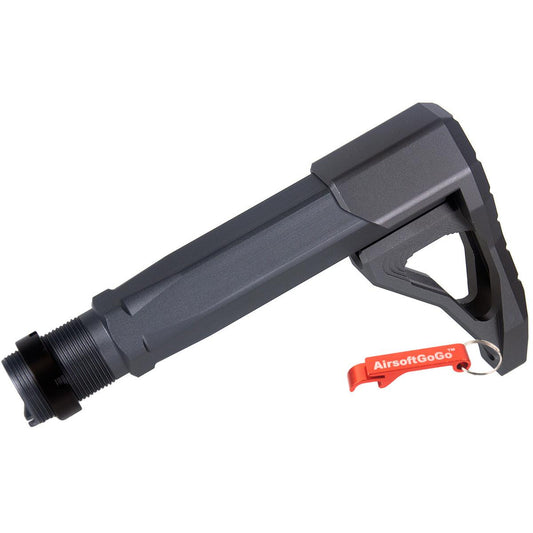 AirSoft Surgeon B5タイプ アルミストック WA / G&P M4 GBB用 (グレーカラー)-AIRSOFT GOGO エアガン・サバゲー用品通販