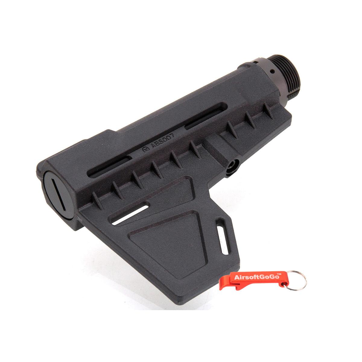 Ameobaアメーバ & Ares 電動ガンM4用 ARES Amoebaアメーバ リトラクタブルストック Bタイプ (ブラック)-AIRSOFT GOGO エアガン・サバゲー用品通販