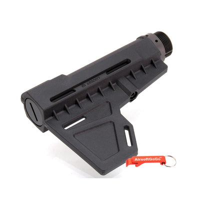 Ameobaアメーバ & Ares 電動ガンM4用 ARES Amoebaアメーバ リトラクタブルストック Bタイプ (ブラック)-AIRSOFT GOGO エアガン・サバゲー用品通販