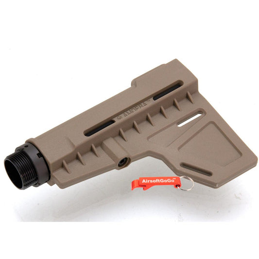 Ameobaアメーバ & Ares 電動ガンM4用 ARES Amoebaアメーバ リトラクタブルストック Bタイプ (ダークアース色)-AIRSOFT GOGO エアガン・サバゲー用品通販