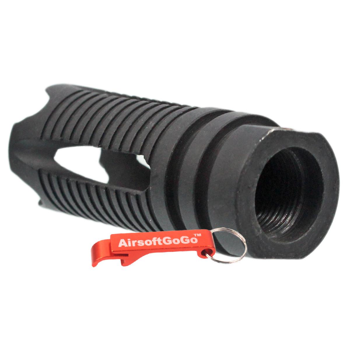 Apple Airsoft Phantom Muzzle・ファントムマズル スチールフラッシュハイダー 14mm逆ネジ-AIRSOFT GOGO エアガン・サバゲー用品通販