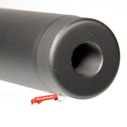 APS 155mm 14mm逆ネジ金属サプレッサー (ブラック)-AIRSOFT GOGO エアガン・サバゲー用品通販