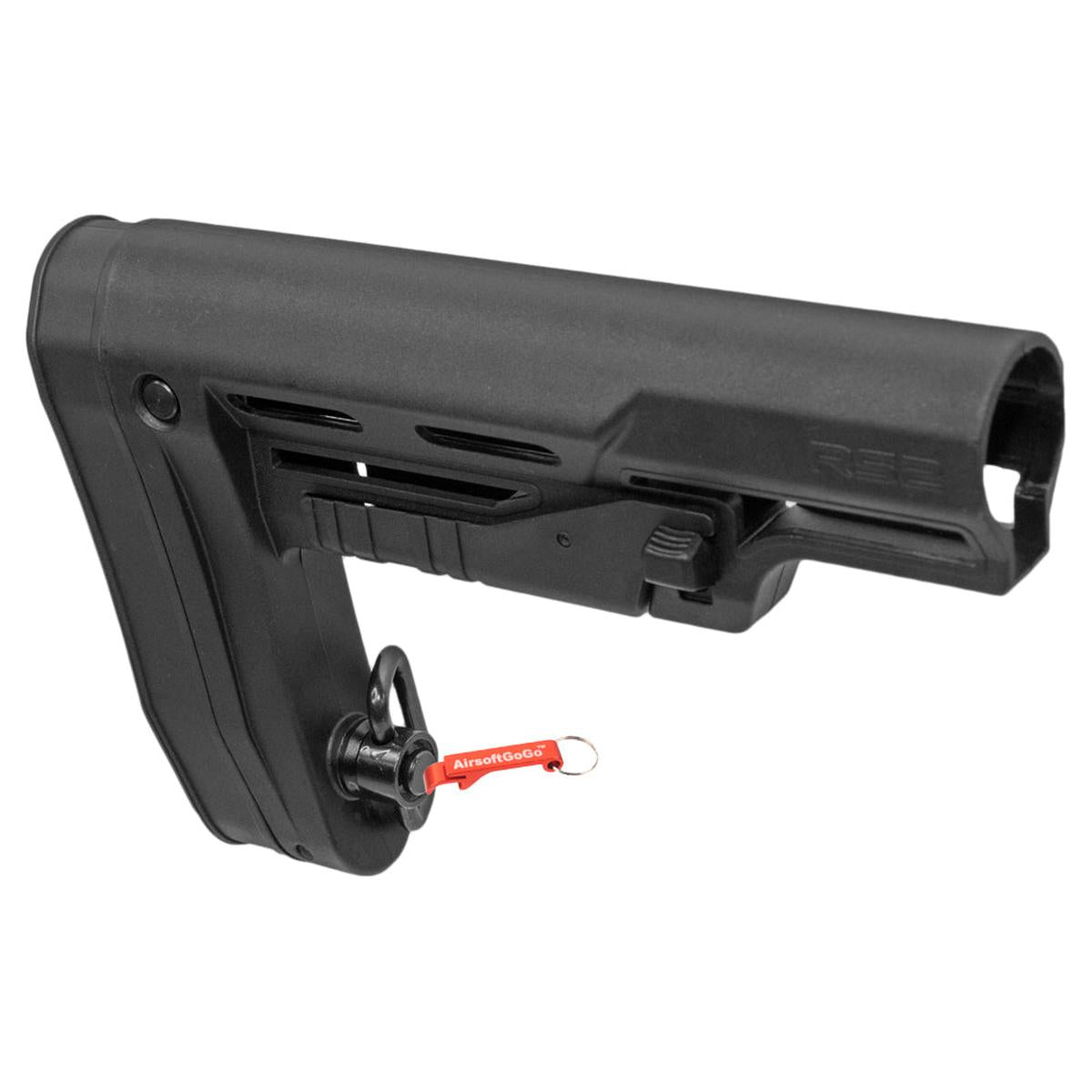 APS 電動ガンM4用APS R-シリーズ タイプ2 ストック (ブラックカラー)-AIRSOFT GOGO エアガン・サバゲー用品通販