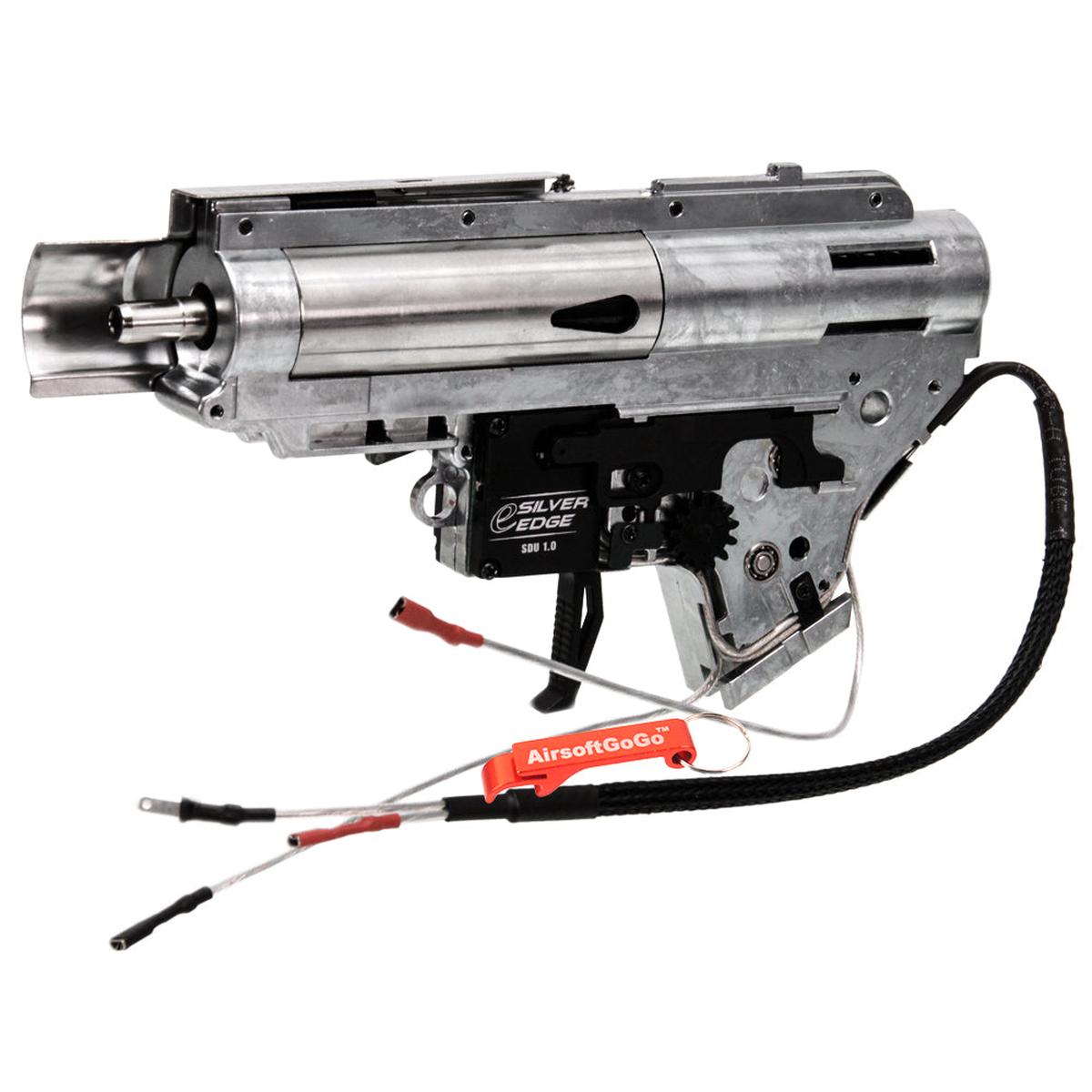 APS 電動ガンM4用 eSilver Edge S.D.U. (Super Dynamic Unit) 電子制御基板搭載のEFCSメカボックス (後配線)-AIRSOFT GOGO エアガン・サバゲー用品通販