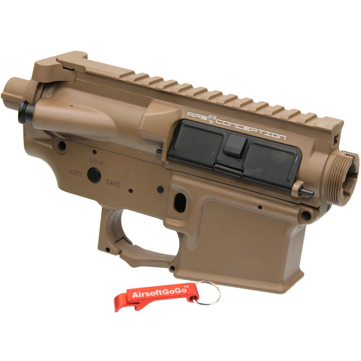APS ASR M4用 電動ガン メタルフレーム (ダークアース)-AIRSOFT GOGO エアガン・サバゲー用品通販