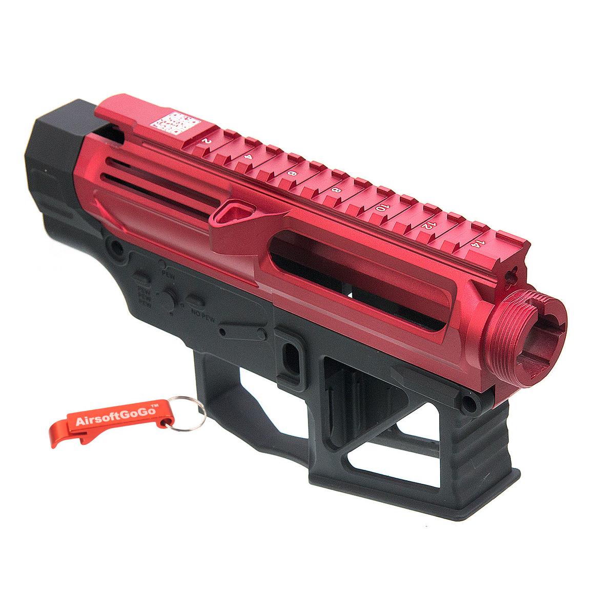 APS PERレシーバーフレーム / レシーバーセット (タイプ2) APS M4電動ガン・VER.2メカボックス対応 (レッド)-AIRSOFT GOGO エアガン・サバゲー用品通販