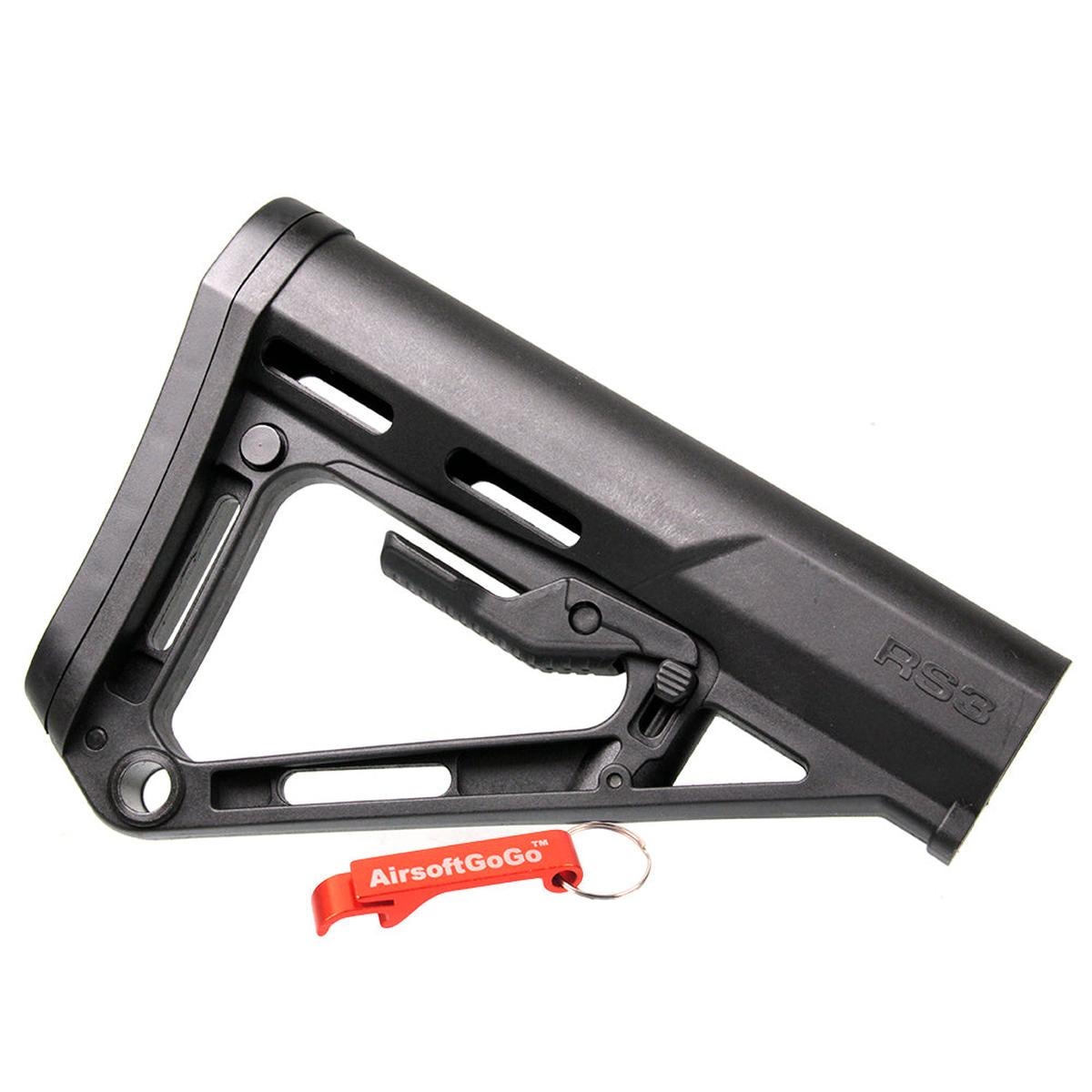 APS RS-3 M4リトラクタブルストック ( ブラック)-AIRSOFT GOGO エアガン・サバゲー用品通販