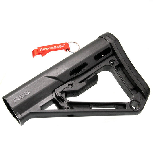 APS RS-3 M4リトラクタブルストック ( ブラック)-AIRSOFT GOGO エアガン・サバゲー用品通販