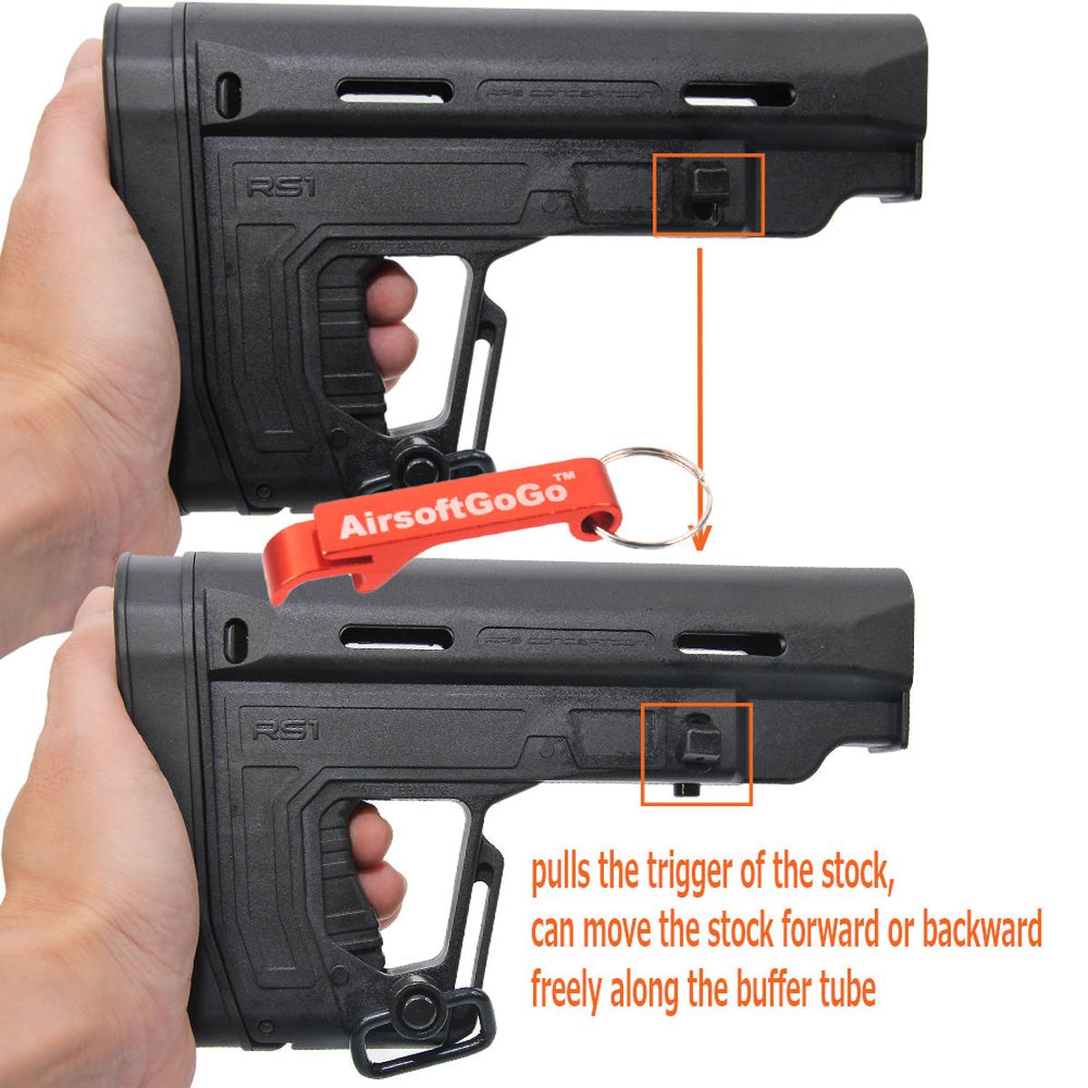 APS製電動ガンM4用RS-1タイプ バッファー・ストック-AIRSOFT GOGO エアガン・サバゲー用品通販