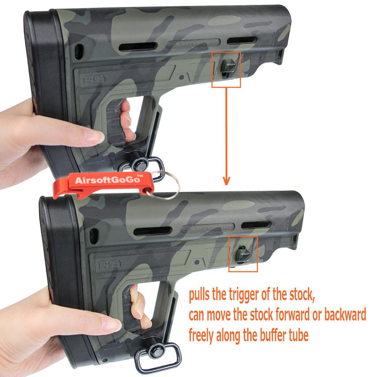 APS製電動ガンM4用RS-1タイプ バッファー・ストック (迷彩)-AIRSOFT GOGO エアガン・サバゲー用品通販