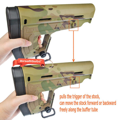APS製電動ガンM4用RS-1タイプ バッファー・ストック (A-TACS MC迷彩)-AIRSOFT GOGO エアガン・サバゲー用品通販